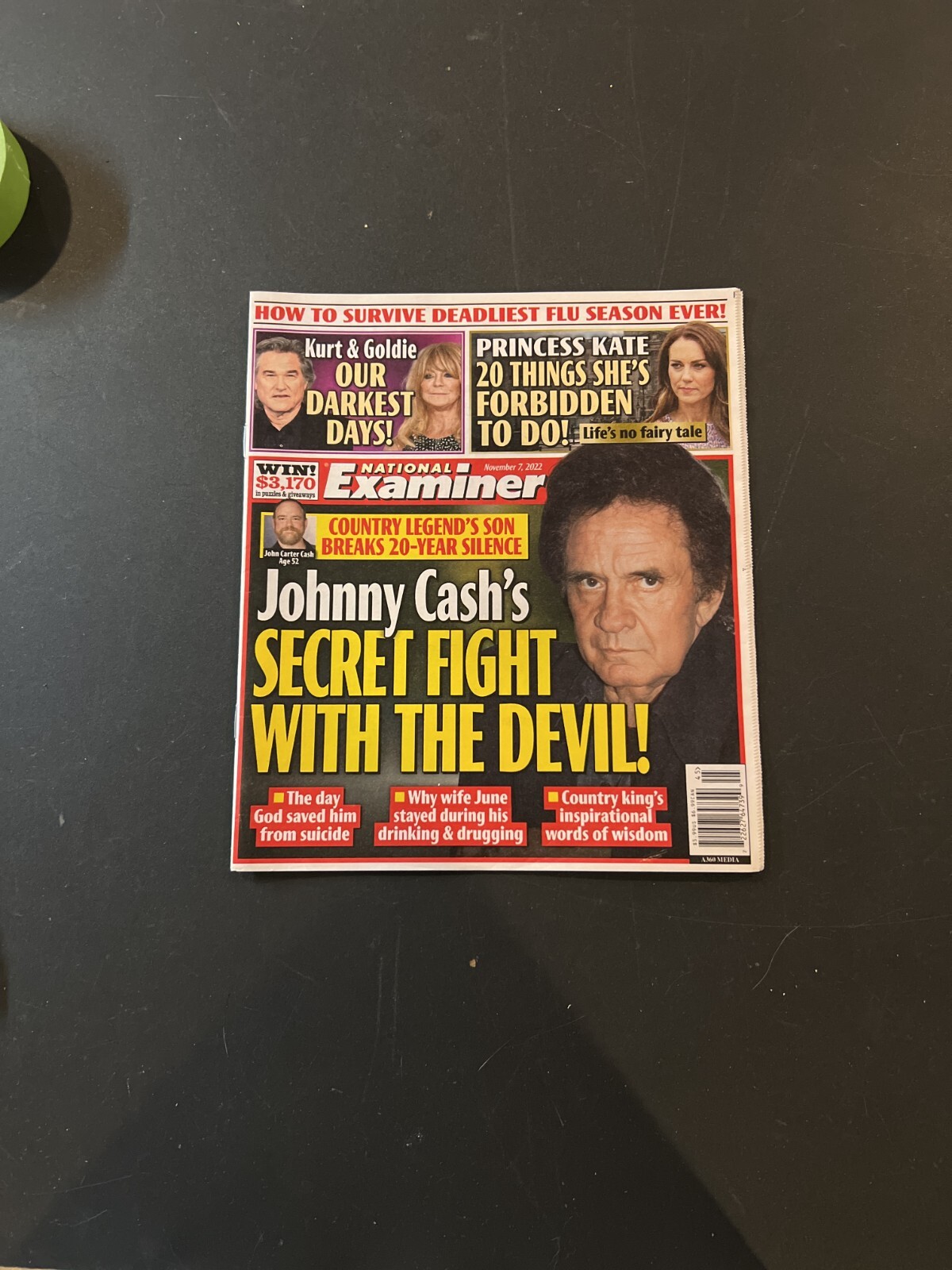 National Examiner Paper Magazine November 7 2022 Johhny Cash Fights The Devil!!