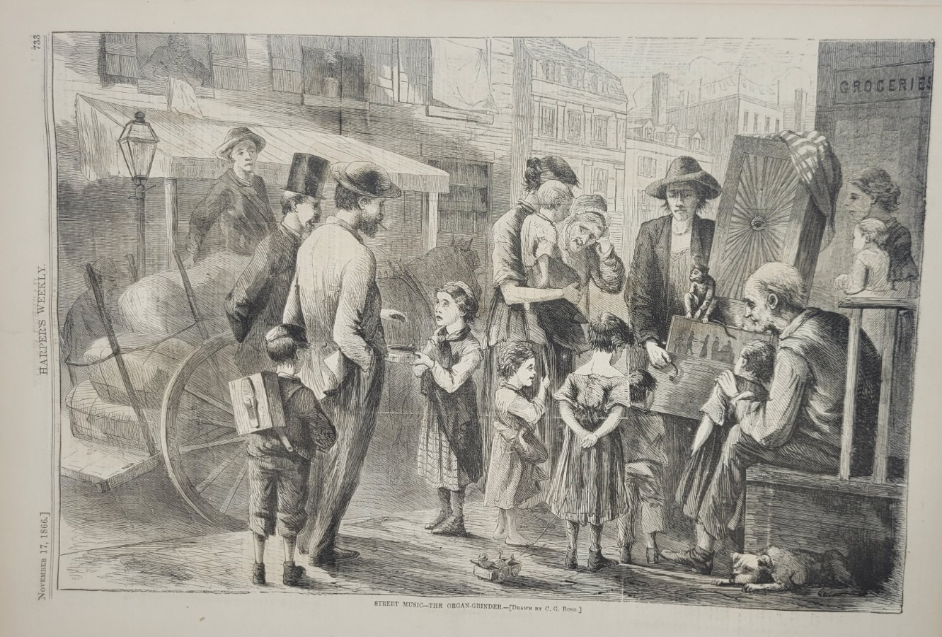 Harper’s Weekly 11/17/1866 lg print Venice Italy / Confederate Cemetery Tenn