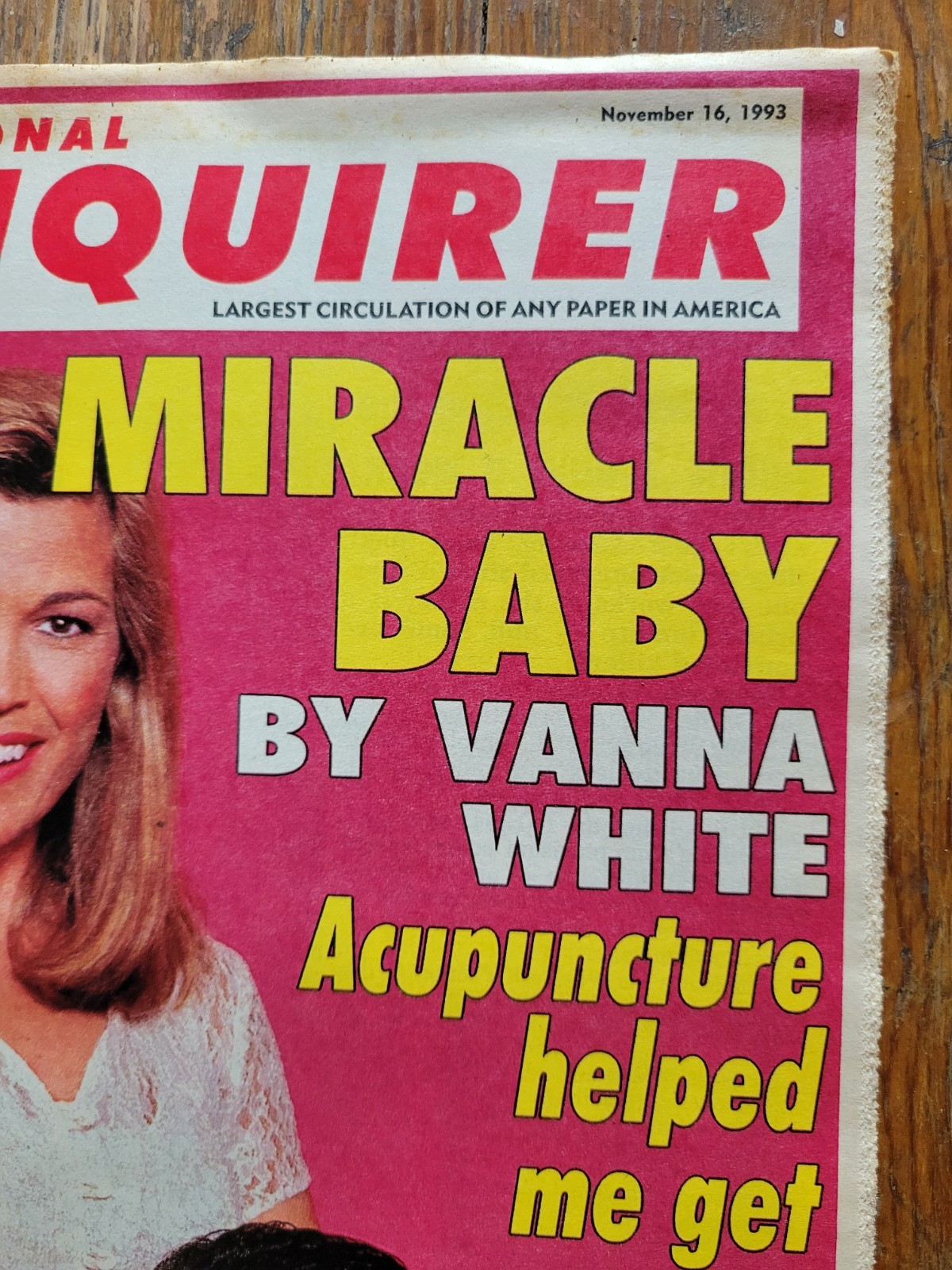National Enquirer, Nov 16, 1993, Vanna White Miracle Baby, River Phoenix
