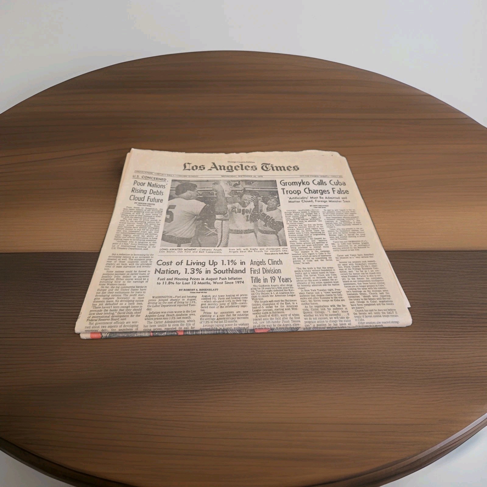LOS ANGELES TIMES SEPTEMBER 26 1979 COMPLETE ORIGINAL HUGE NEWSPAPER 132 PAGES
