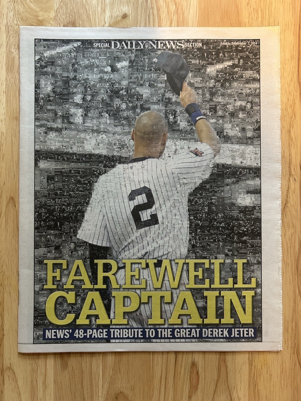 Derek Jeter Farewell Captain Daily News September 7, 2014 48-Page Tribute HOF