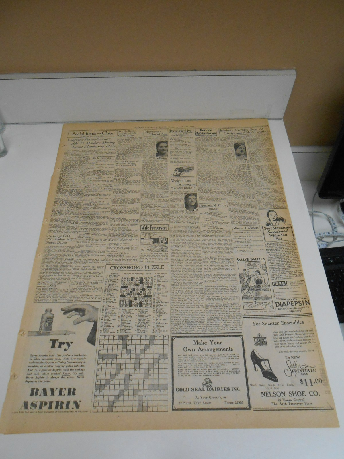 “Madame” Helena Rubinstein 9 1929 Advice Columns – Phoenix Evening Gazette