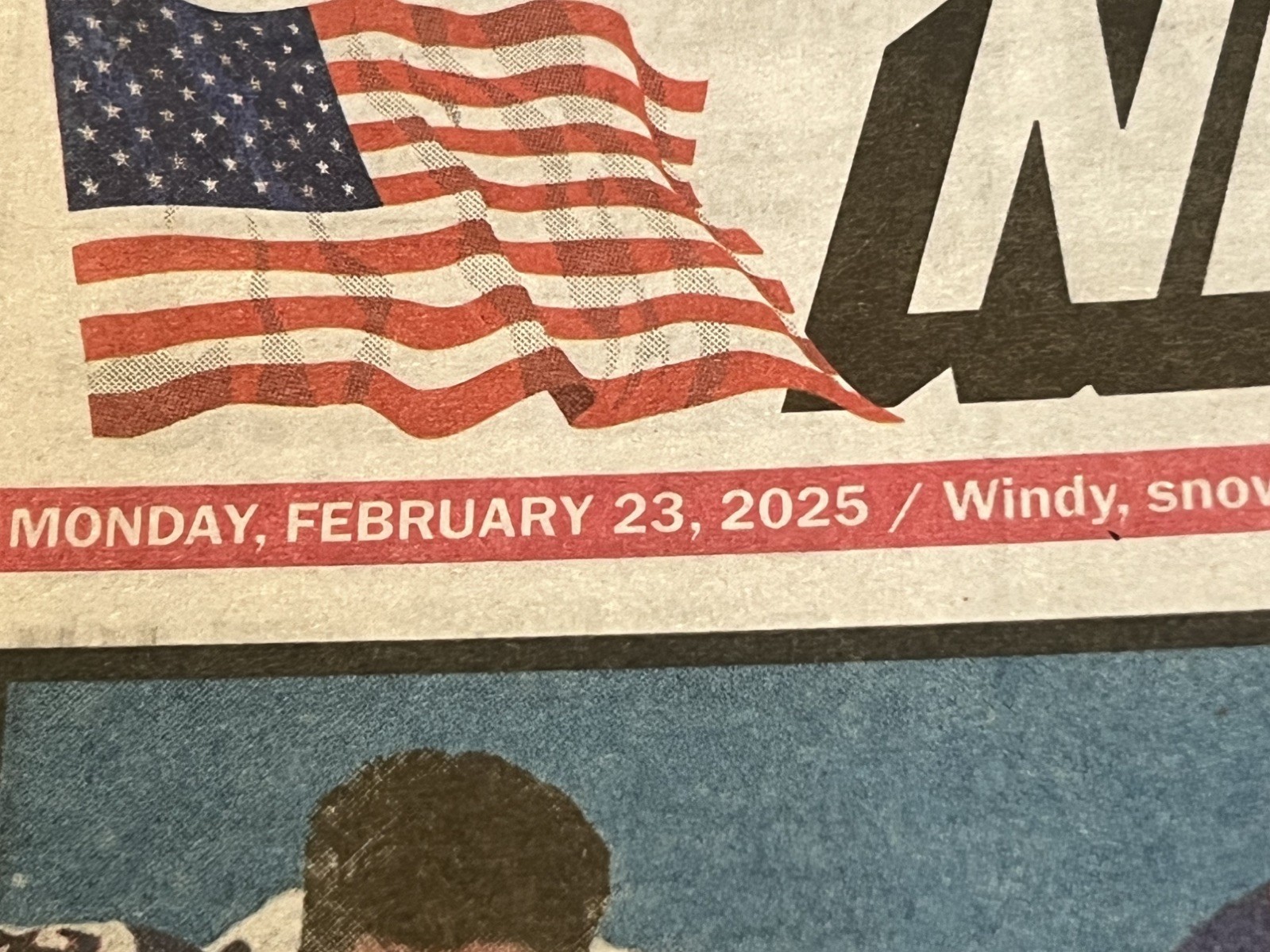 MISPRINT New York Post Red White Gold USA Hockey DATE Feb 23 2026 2025 Olympics