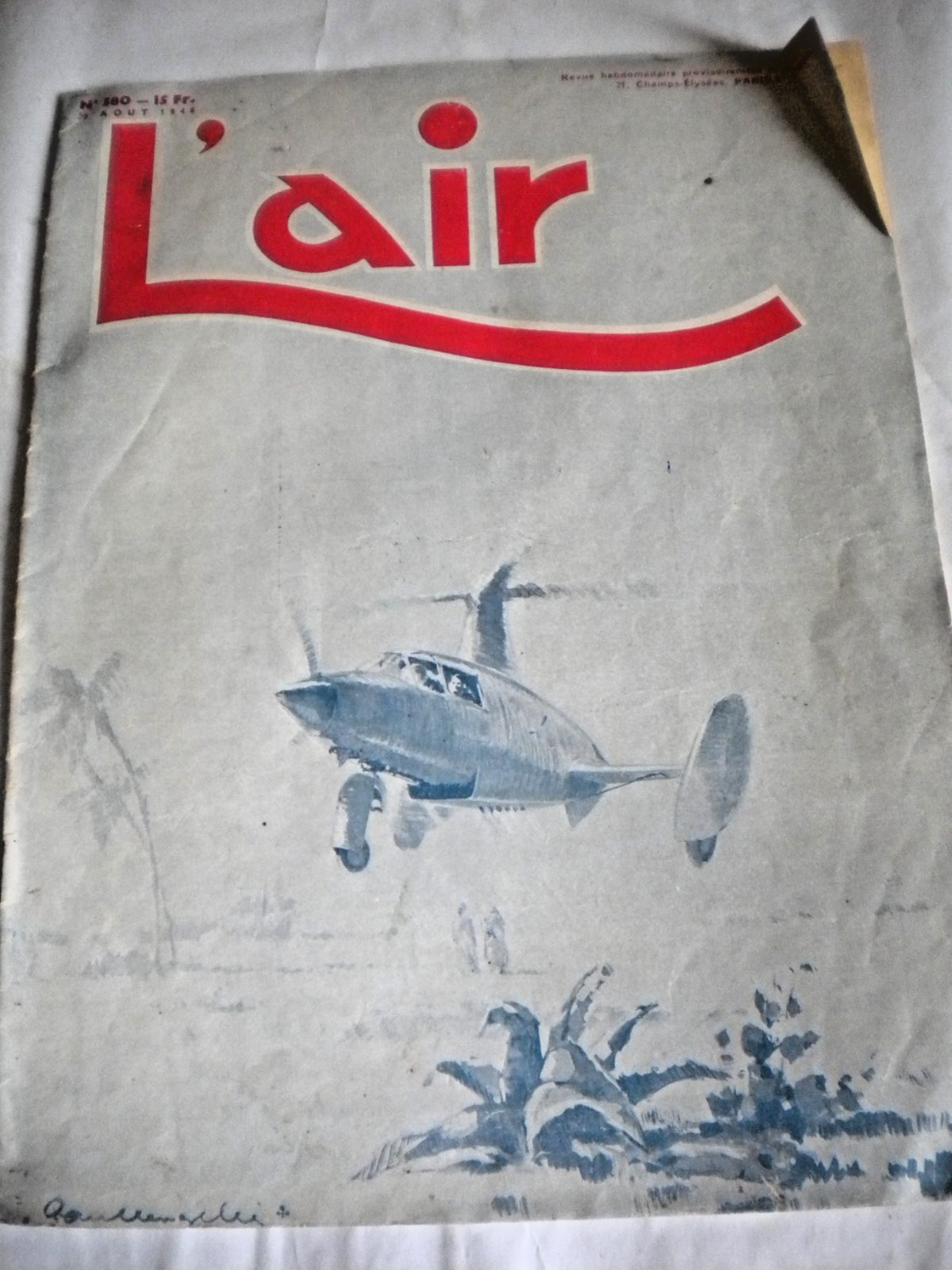 L’Air Aviation Magazines French 1940s lot WW2 wartime