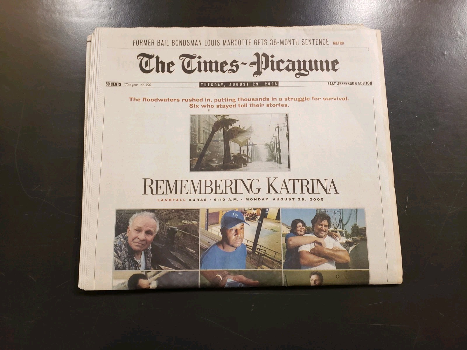 Hurricane Katrina Times Picayune New Orleans August 29 2006 Newspaper 1 Year Ann