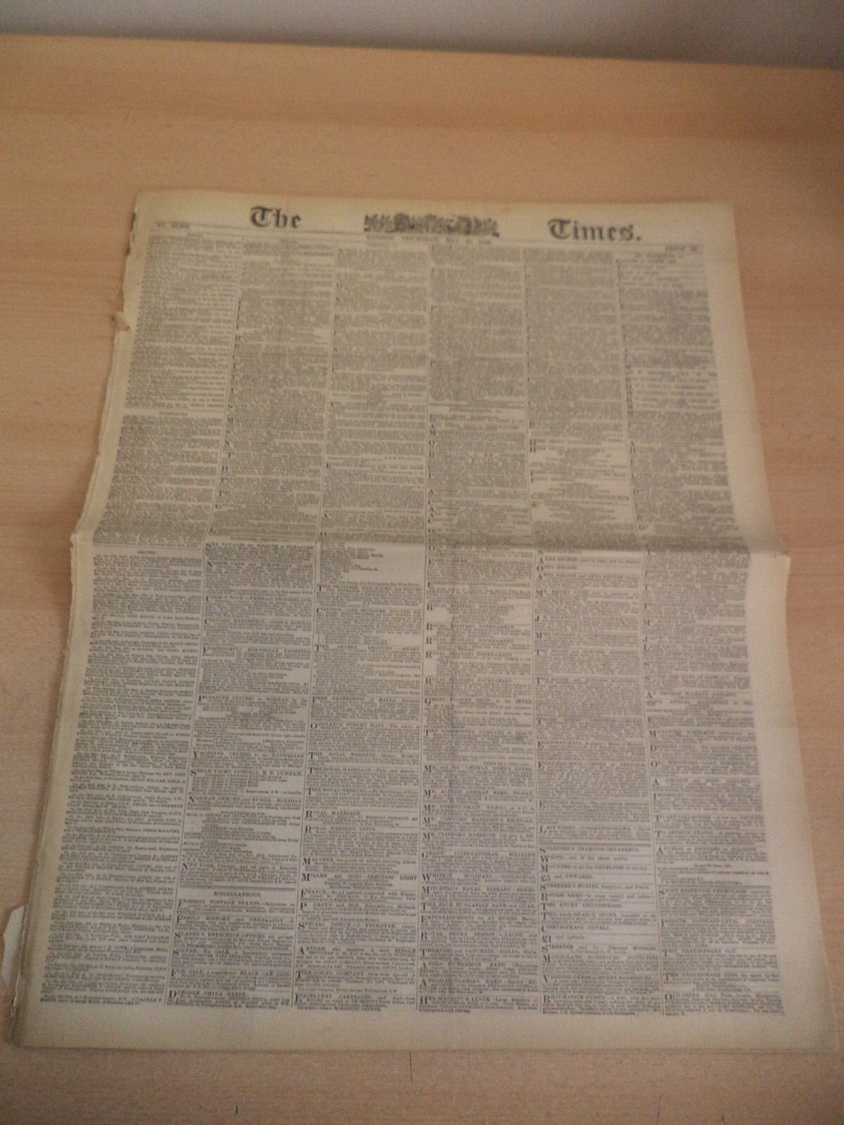 THE TIMES OLD ANTIQUE ORIG NEWSPAPER 25 may 1893 CHICAGO WORLDS FAIR SAINT SAENS