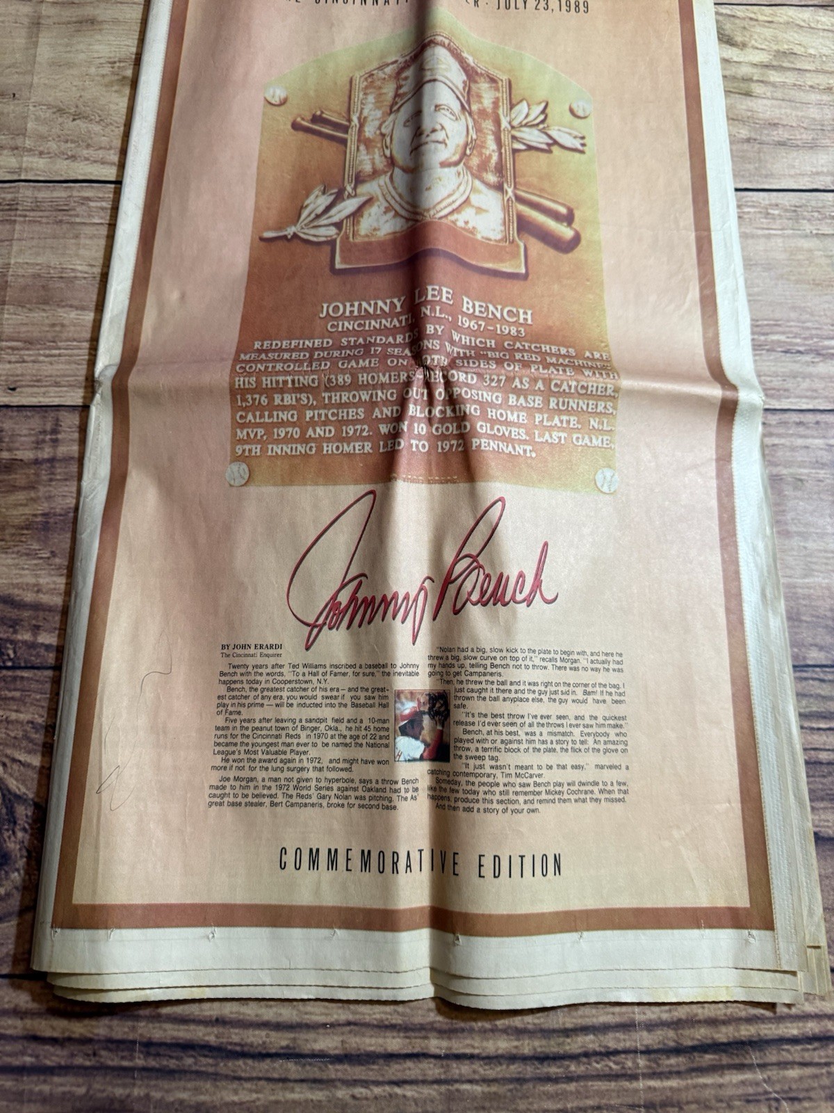 Cincinnati Reds Newspaper Lot Of 3 Cincinnati Enquirer Johnny Bench 1989 Rose 85