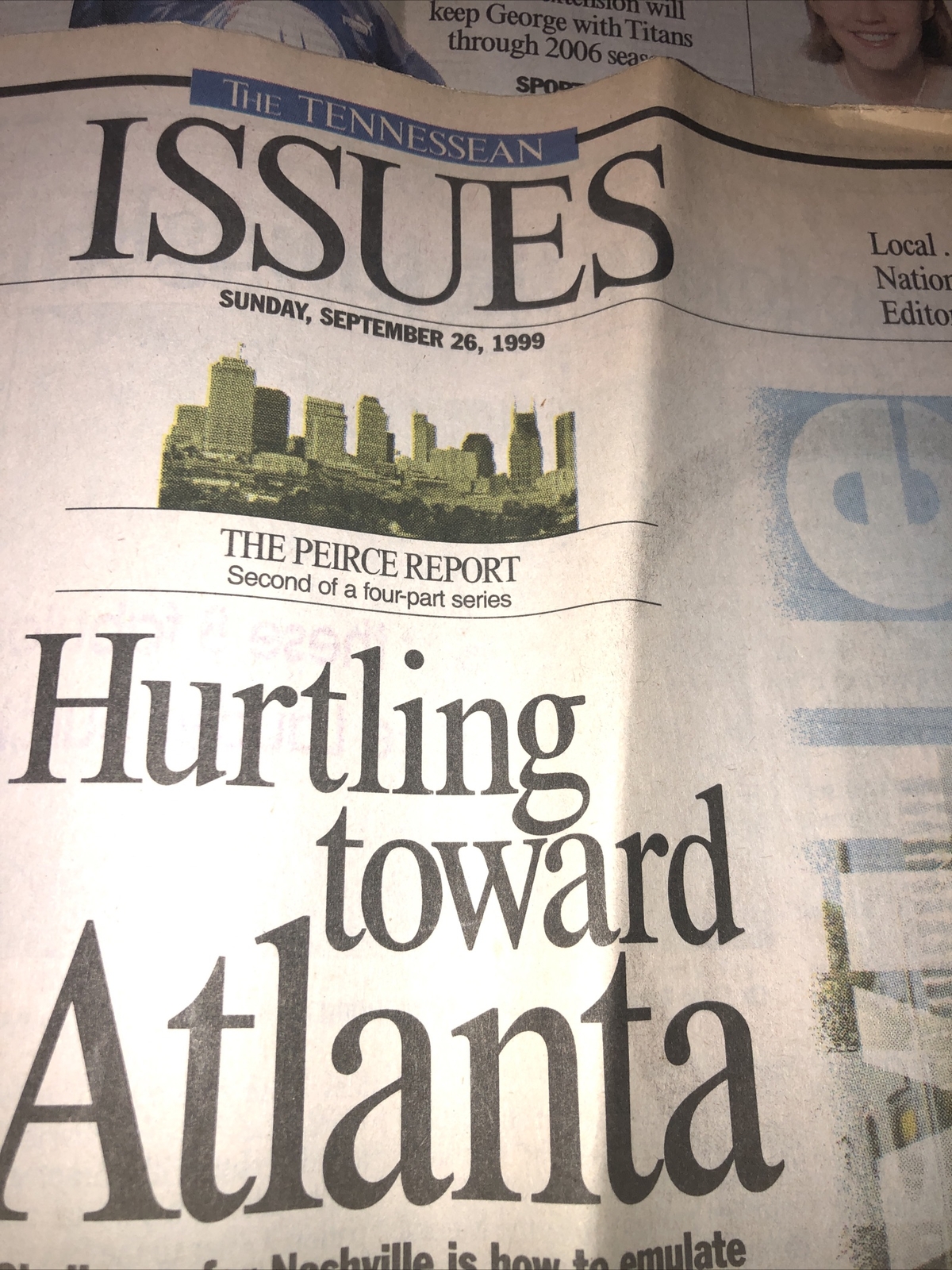 4 “issues” Section From The Tennessean Nashville TEnnessee Newspapers From 1999
