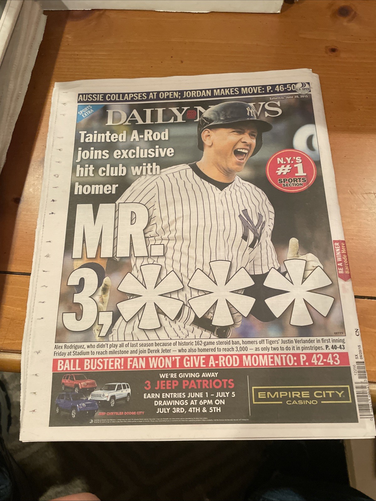 Dylann Roof, Alex Rodriguez, New York Daily News, June 20, 2015