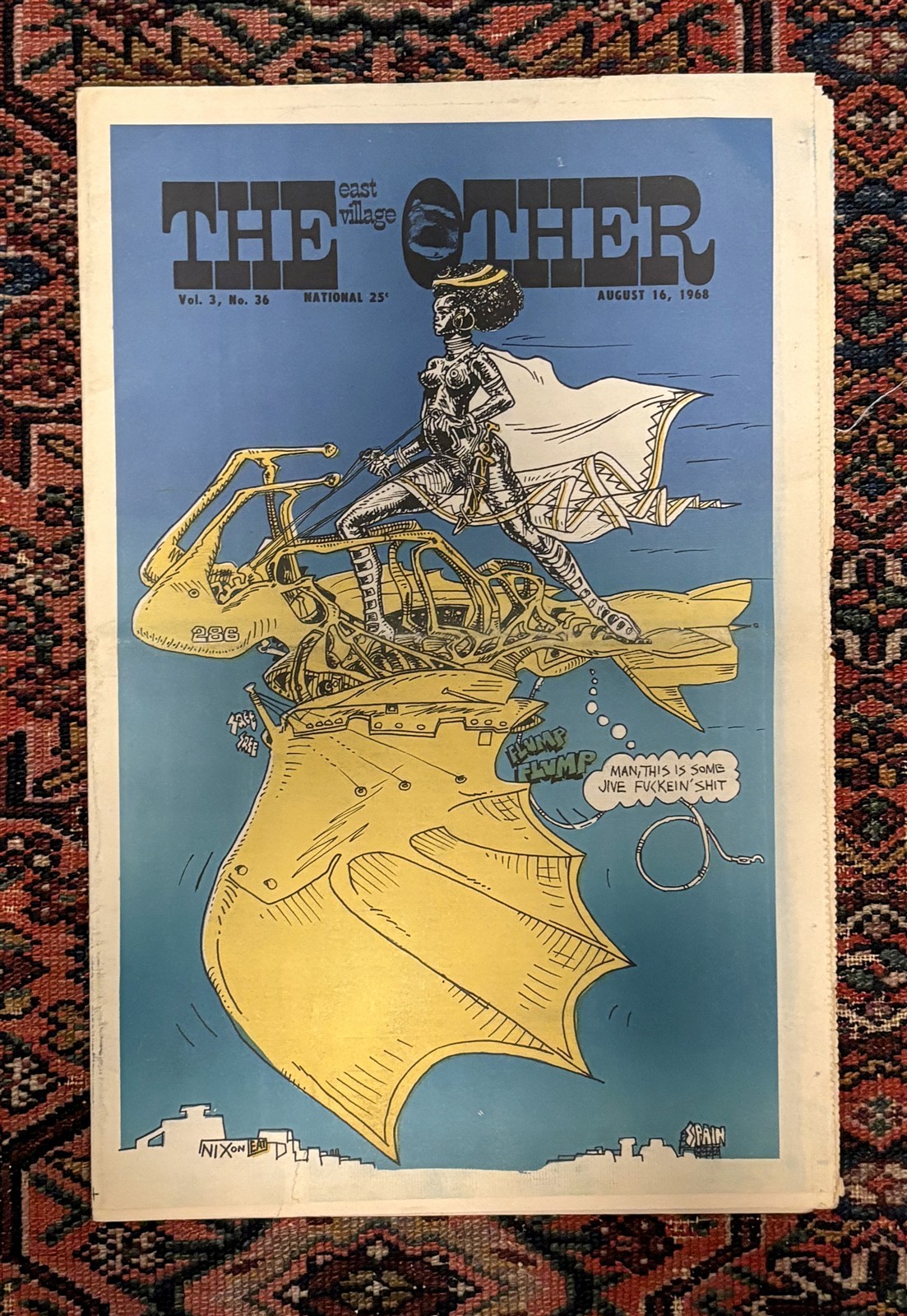 East Village Other Aug 16, 1968 Black Panthers Janis Joplin Beatles Packed Issue