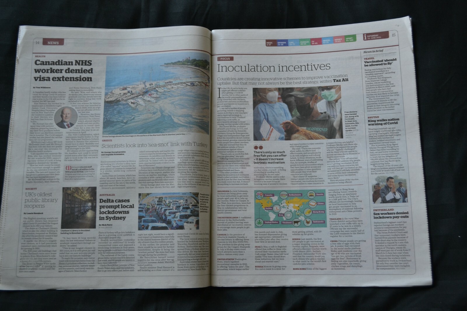 The i UK Newspaper #3304 26/06/21 June 26th 2021 Matt Hancock Resignation Calls