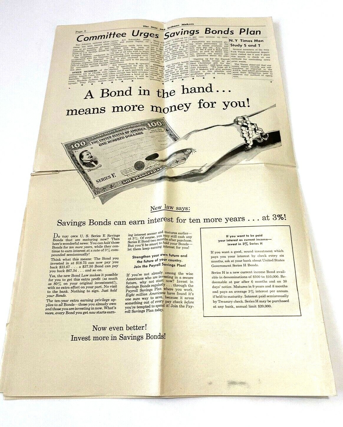 1953 Minneapolis Star Tribune Makers Staff Newspaper Ephemera Vintage Retro