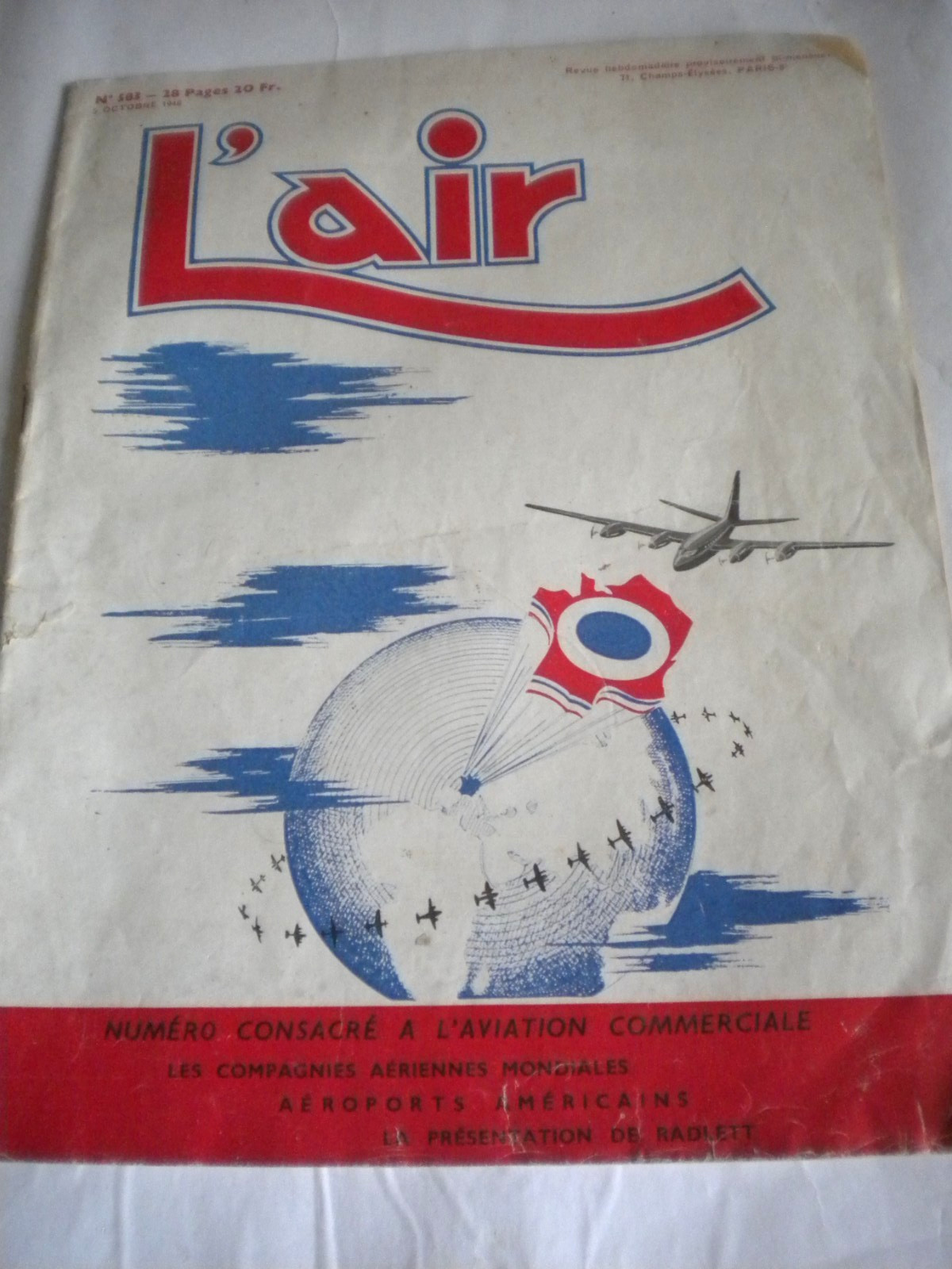 L’Air Aviation Magazines French 1940s lot WW2 wartime
