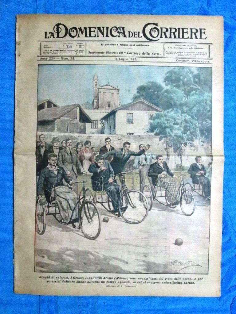 La Domenica del Corriere July 15, 1923 Invalidi Arosio – United Kingdom – M.Cengio