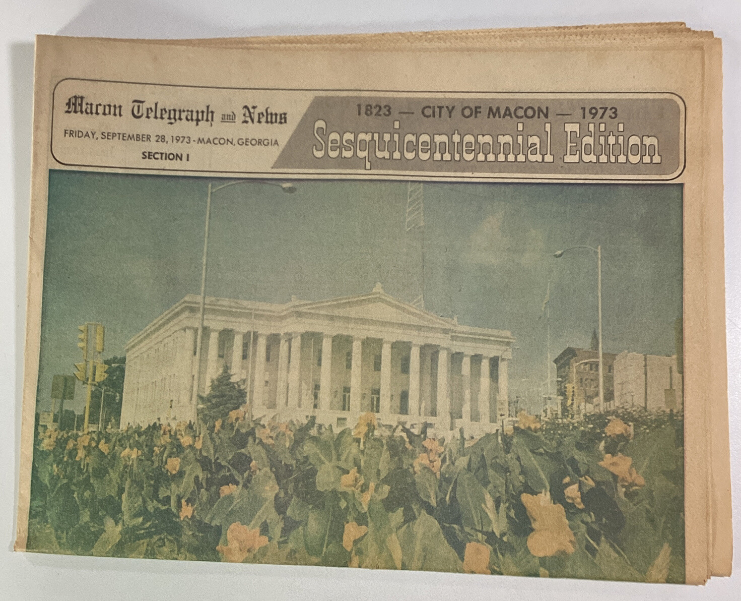 Macon Georgia Telegraph Newspaper Sept 28, 1973 150 Year Ed YKK Local People