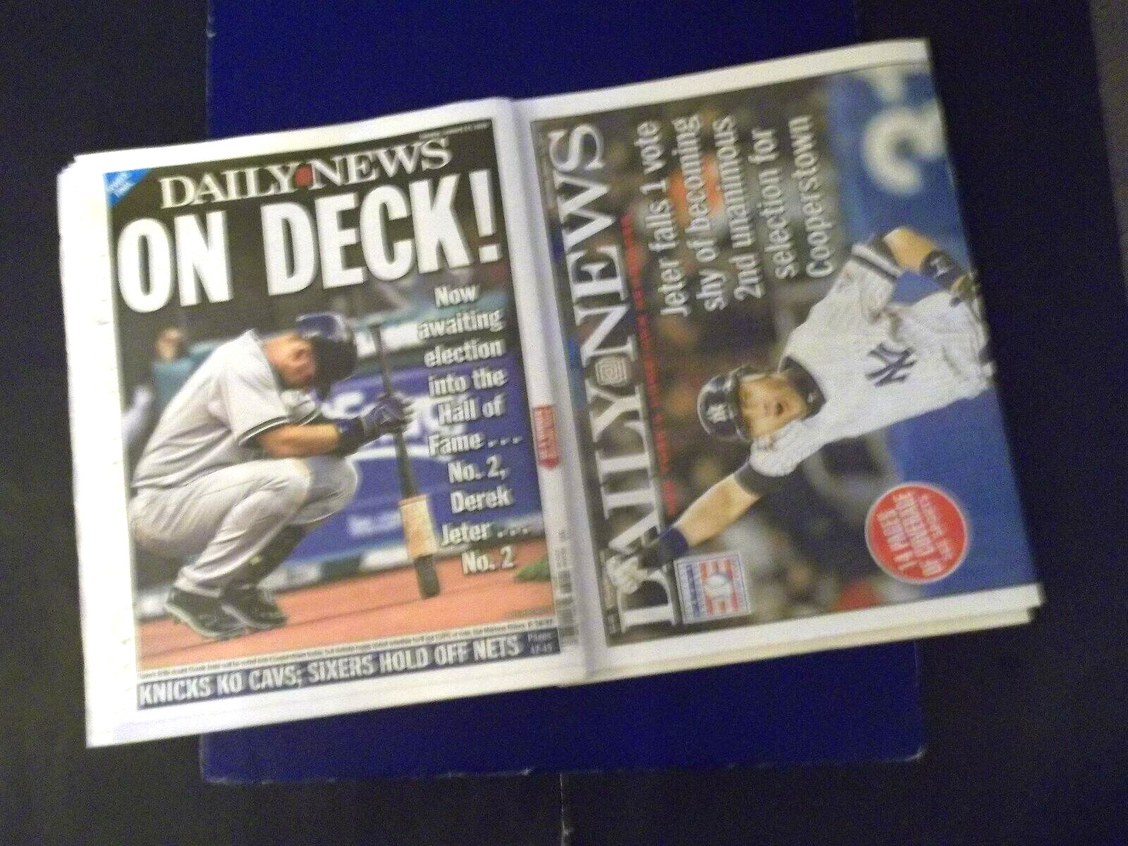 ‘DEREK JETER’ “HALL OF FAME 2020” DAILY NEWS 1/21/20 & 1/22/20