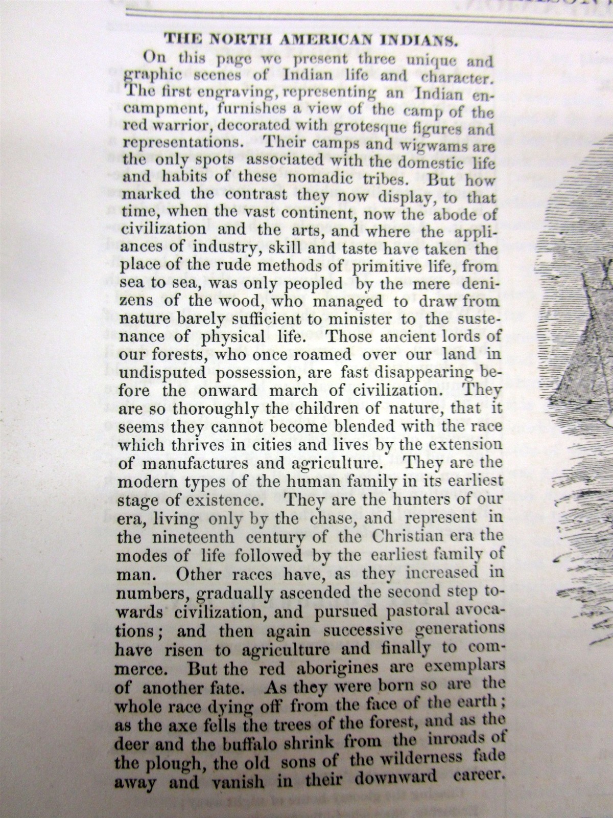 1852 Illustr newspaper w NATIVE AMERICAN INDIAN engravs POCAHONTAS / SCALP DANCE