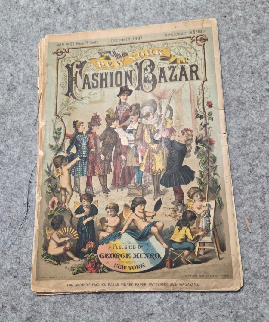 New York Fashion Bazar 1887 December Magazine George Munro Victorian Mail Order