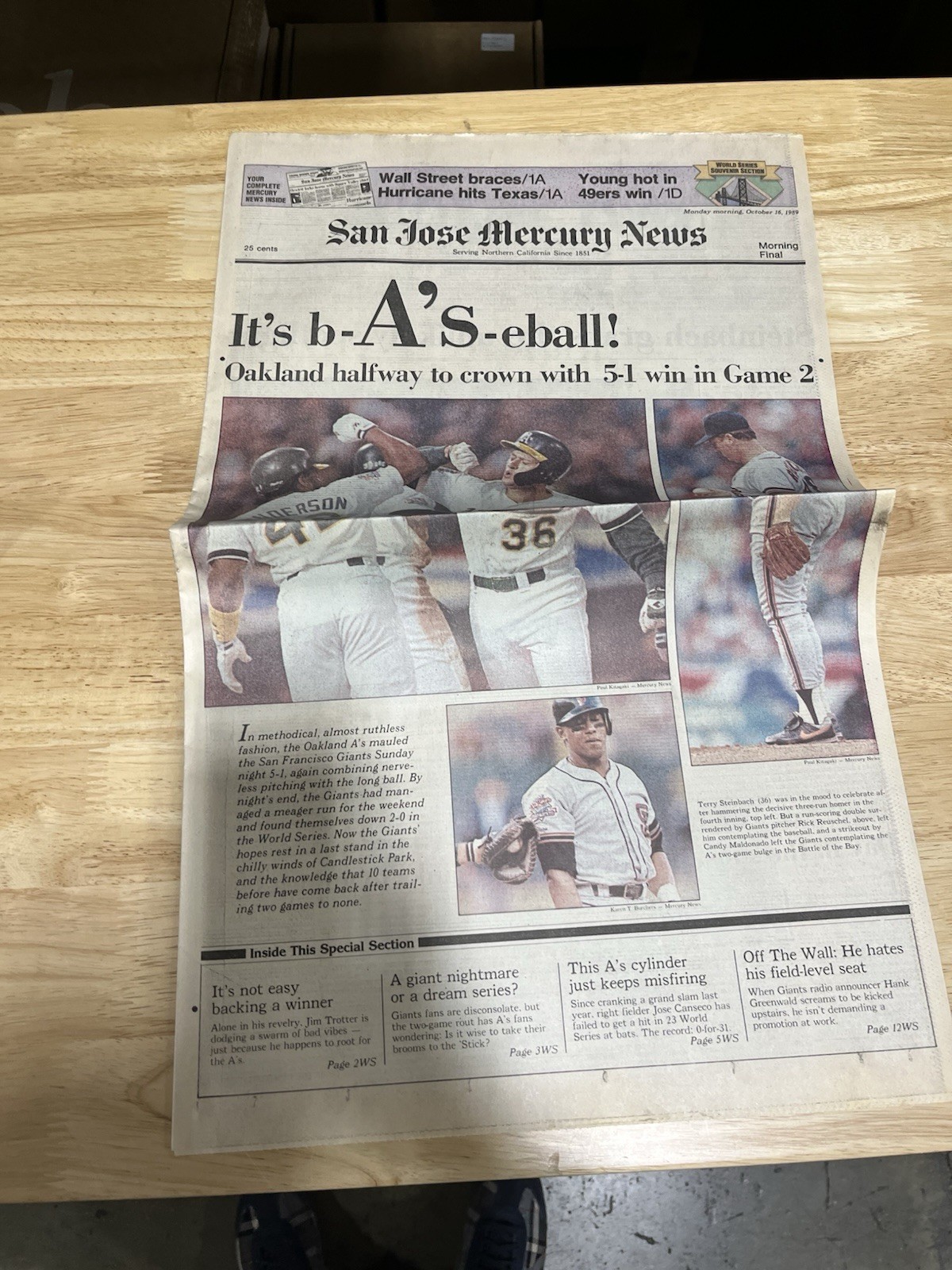 San Jose Mercury newspaper lot. 1989 MLB World Series. Oakland A’s S.F. Giants