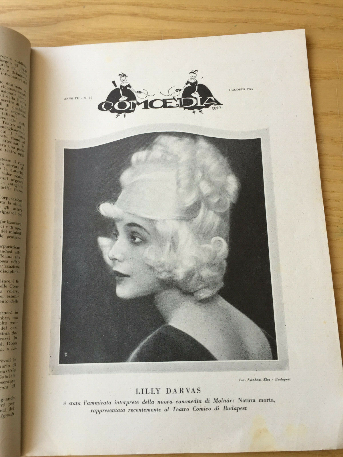 MONDADORI COMEDIA PERIODICO COMEDIA E VITA THEATRALE N 15 1925 BONTEMPELLI 2/19