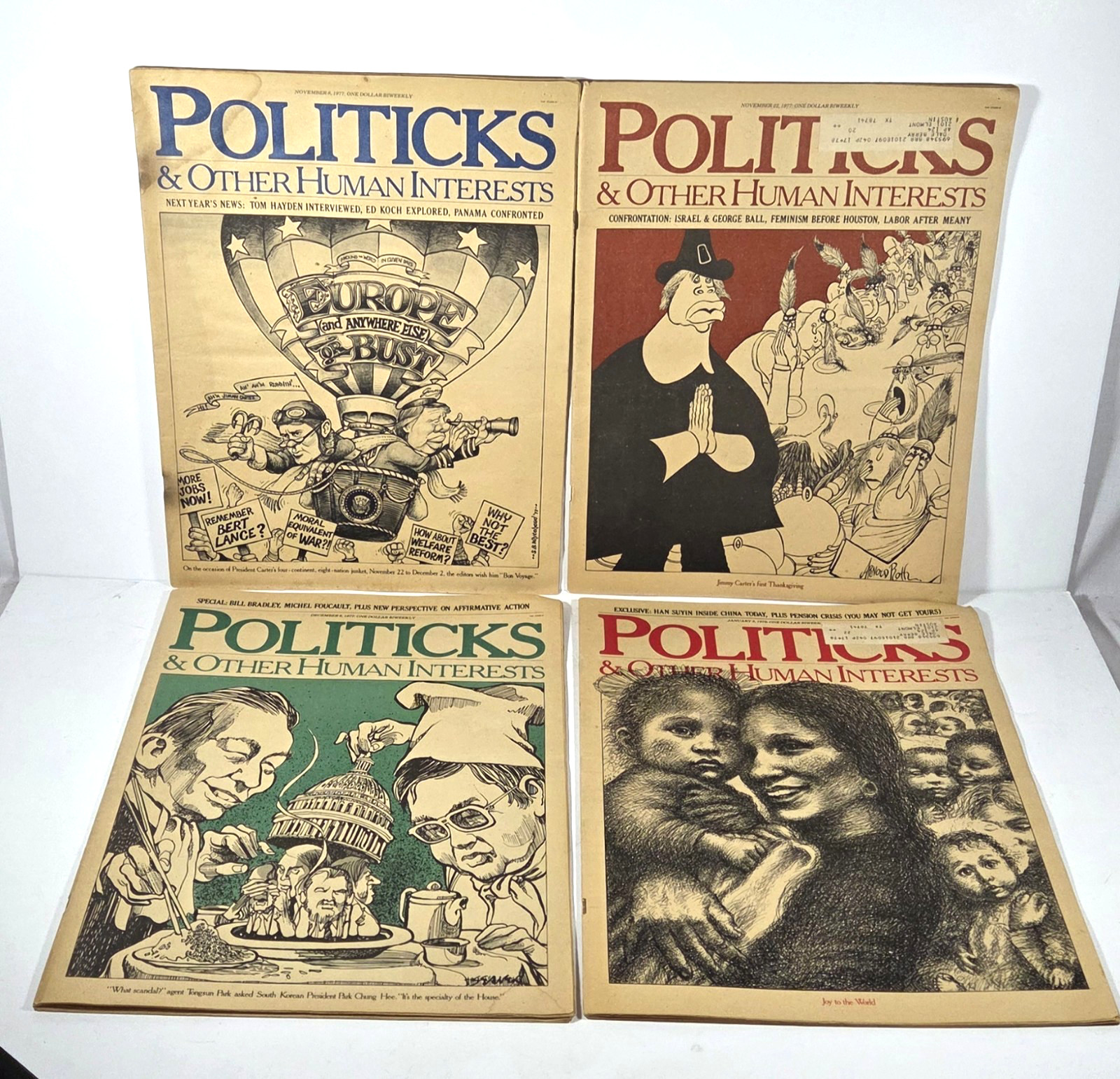 POLITICKS Newspaper Lot (11 Issues) 1977 1978 Political Satire Weekly Vintage