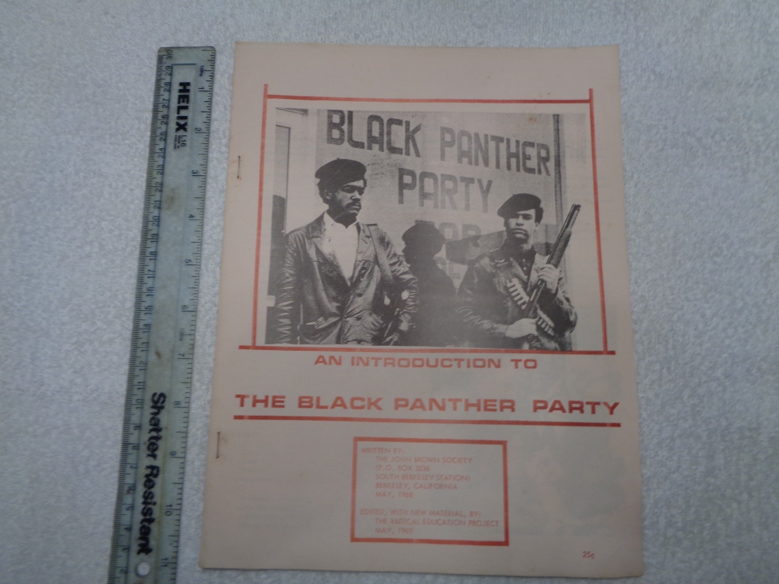 Rare Original Underground Publication INTRODUCTION TO BLACK PANTER BOOK 1968