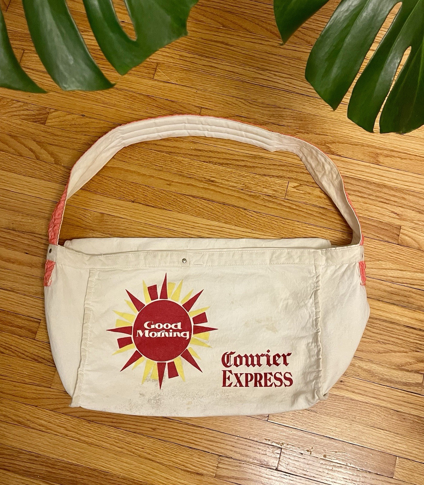 Vintage Courier Express Buffalo NY Newsboy Canvas Bike Carrier Delivery Bag