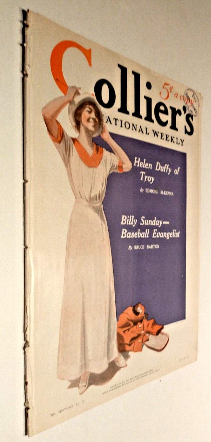 Colliers National Weekly ~ Billy Sunday Baseball Evangelist ~ 1913 Newspaper