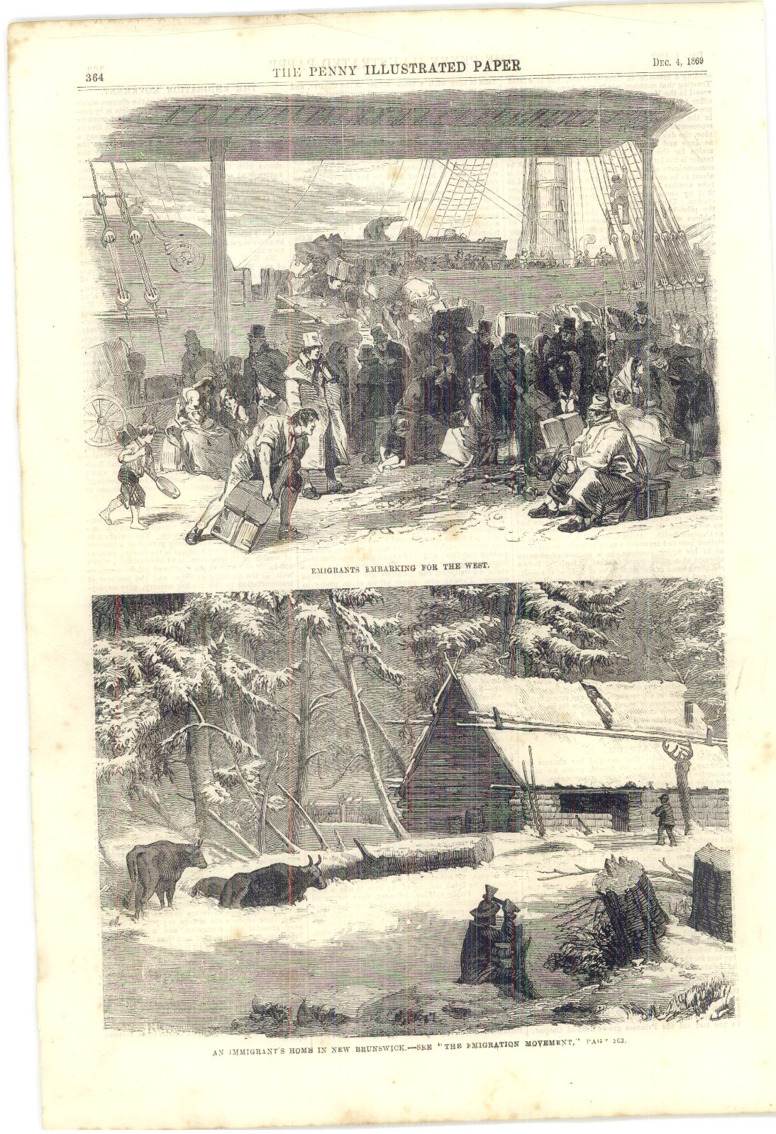 1869 Penny Ilustrated Paper, Slaves, Irish Problem, Wood Green Murders, Oz Meat