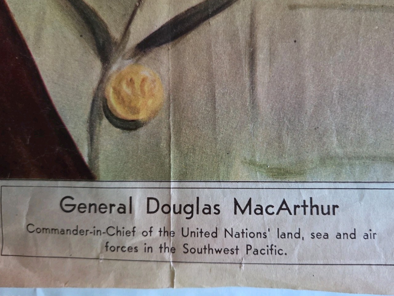 Newspaper GENERAL Douglas MacArthur BOSTON The Boston Herald Sun May 17th 1942