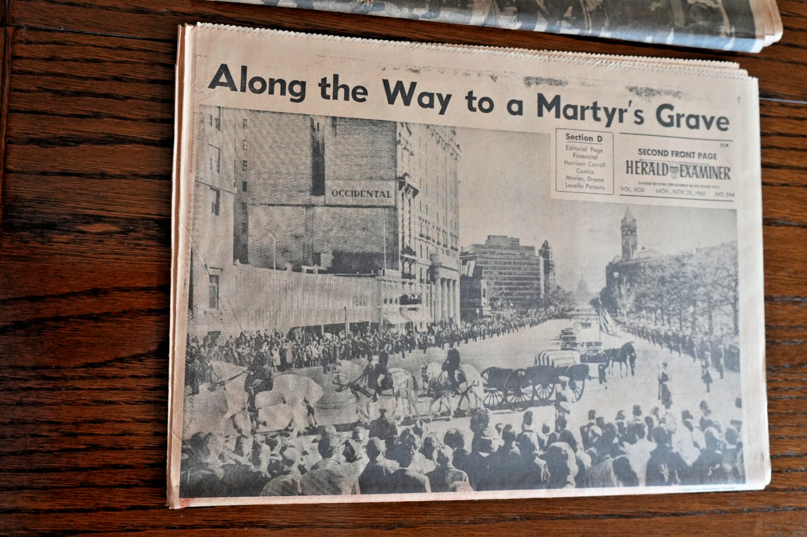 Rare 1963 JFK Assassination NEWSPAPERS President Kennedy Funeral – LOS ANGELES