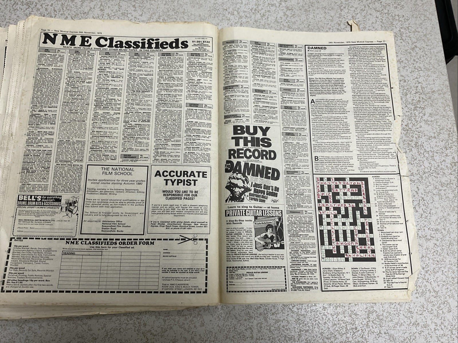 NME Newspaper – 24th November 1979 – The Thinker