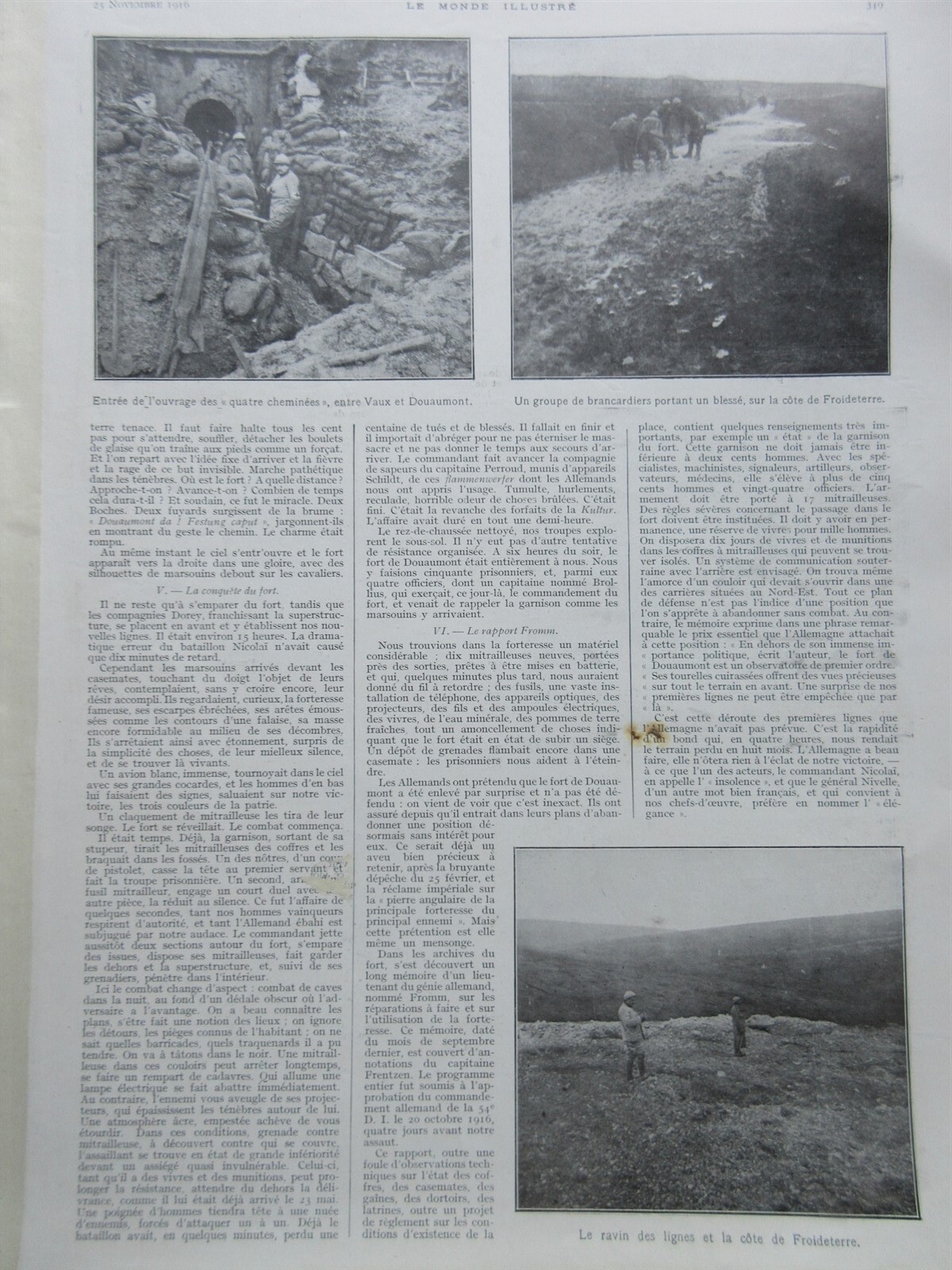 LE MONDE ILLUSTRE Nov 25, 1916 WWI French magazine