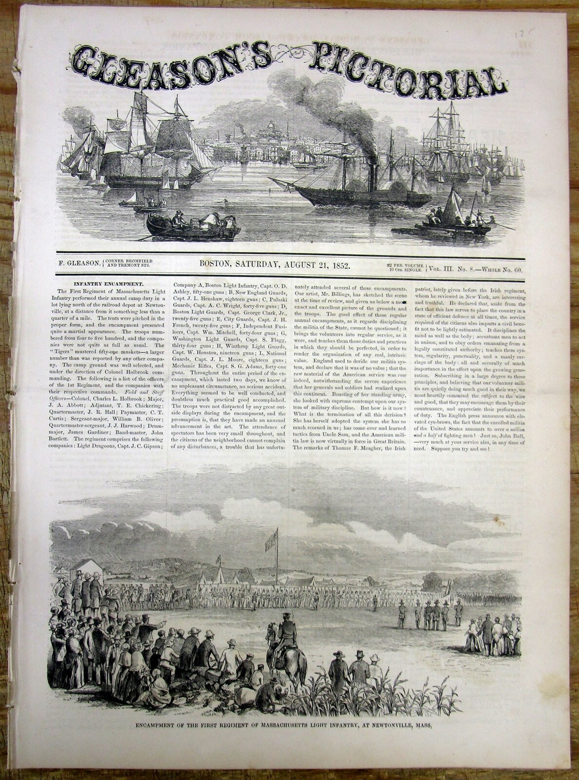 1852 illustrated newspaper shows NATIVE AMERICAN INDIANS w DESCRIPTION & 3 views