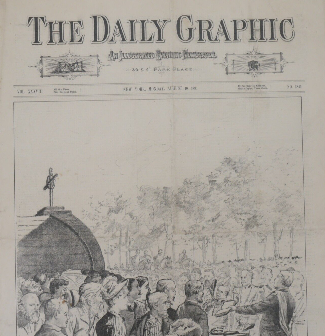 1885 DAILY GRAPHIC Illustrated Newspaper President Ulysses S Grant Funeral NY
