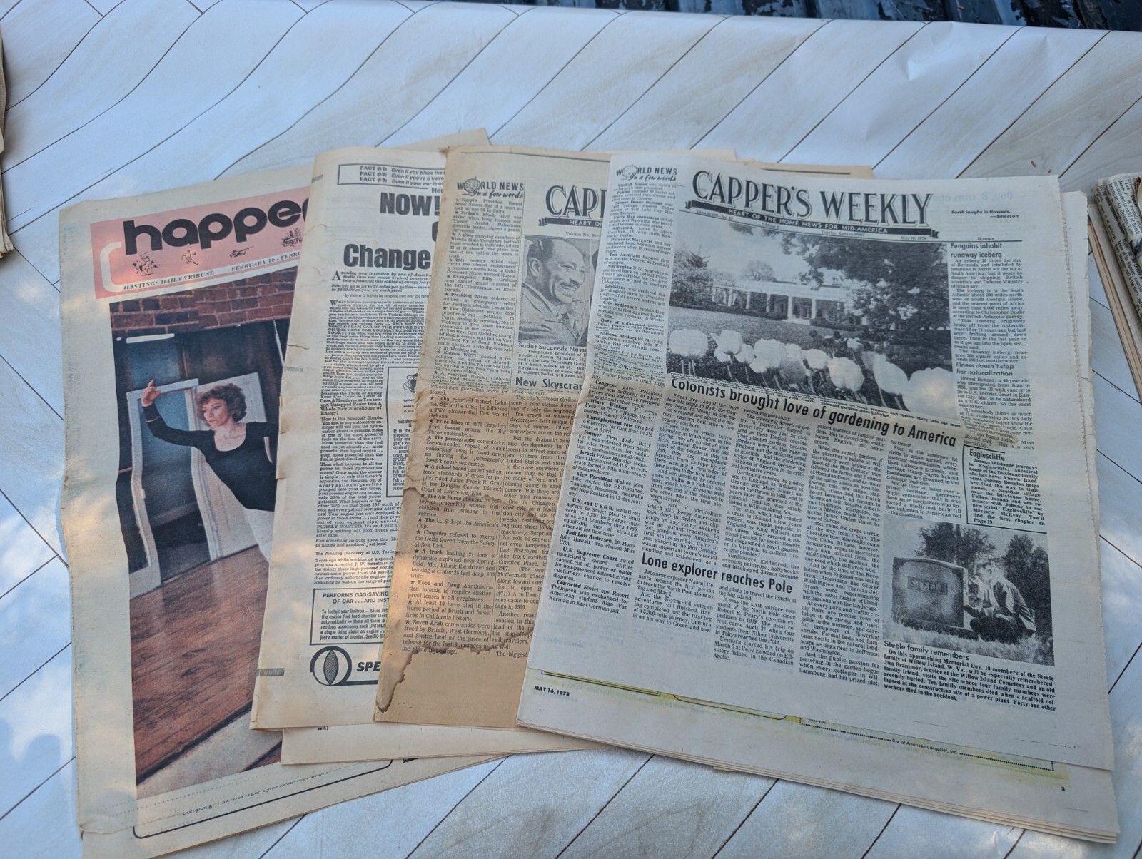 Mystery Set of Vintage Newspapers Capper’s Weekly 1970s Junk Journal 6 days