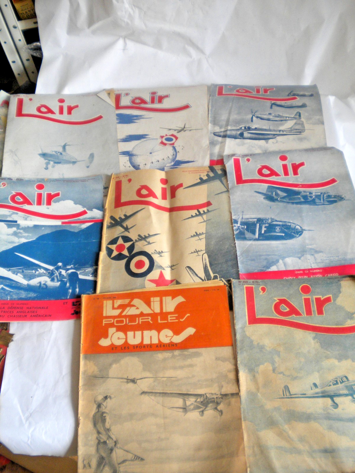 L’Air Aviation Magazines French 1940s lot WW2 wartime