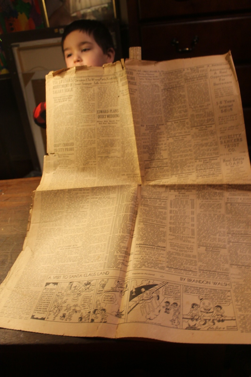 December 15, 1936 Knoxville Partial Journal Santa Ripley Cartoon Tennessee Vols
