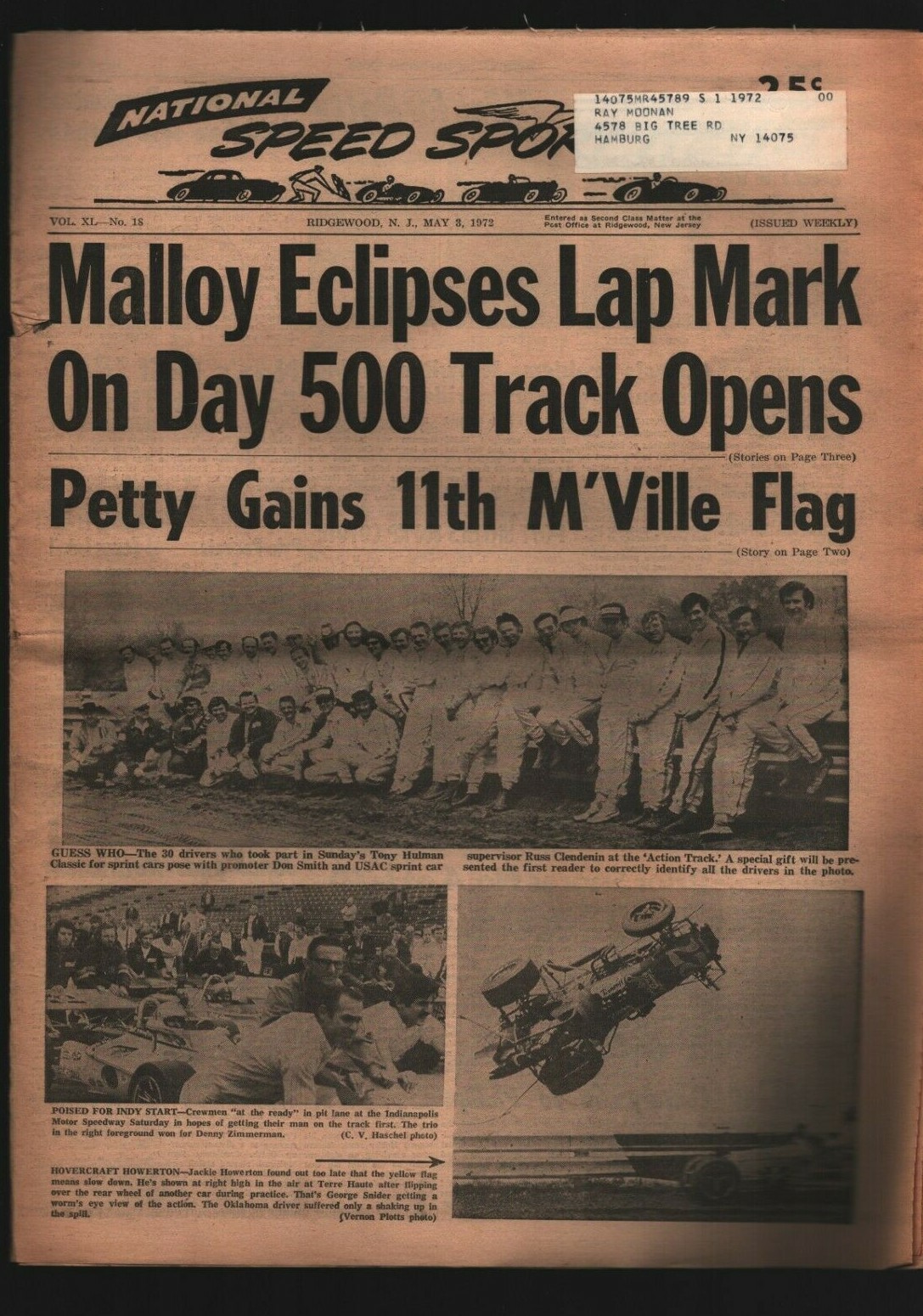National Speed Sports News May 3, 1972 Tony Holman Classic Contest 111021WEBAN