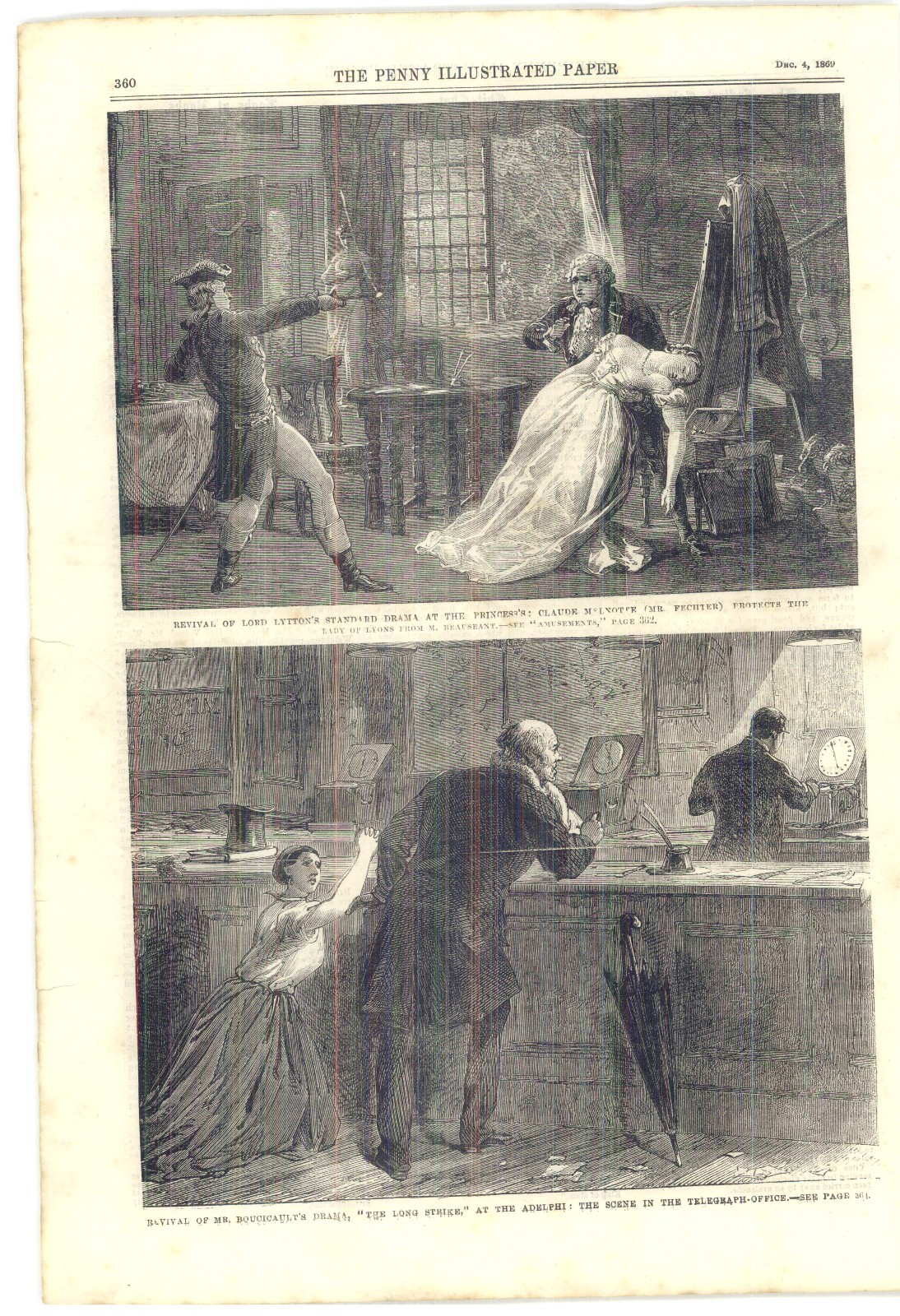 1869 Penny Ilustrated Paper, Slaves, Irish Problem, Wood Green Murders, Oz Meat