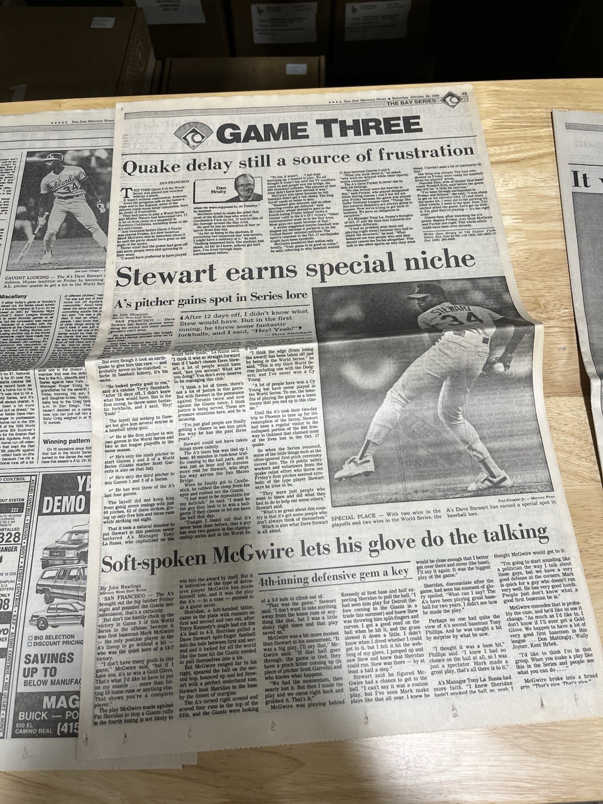 San Jose Mercury newspaper lot. 1989 MLB World Series. Oakland A’s S.F. Giants