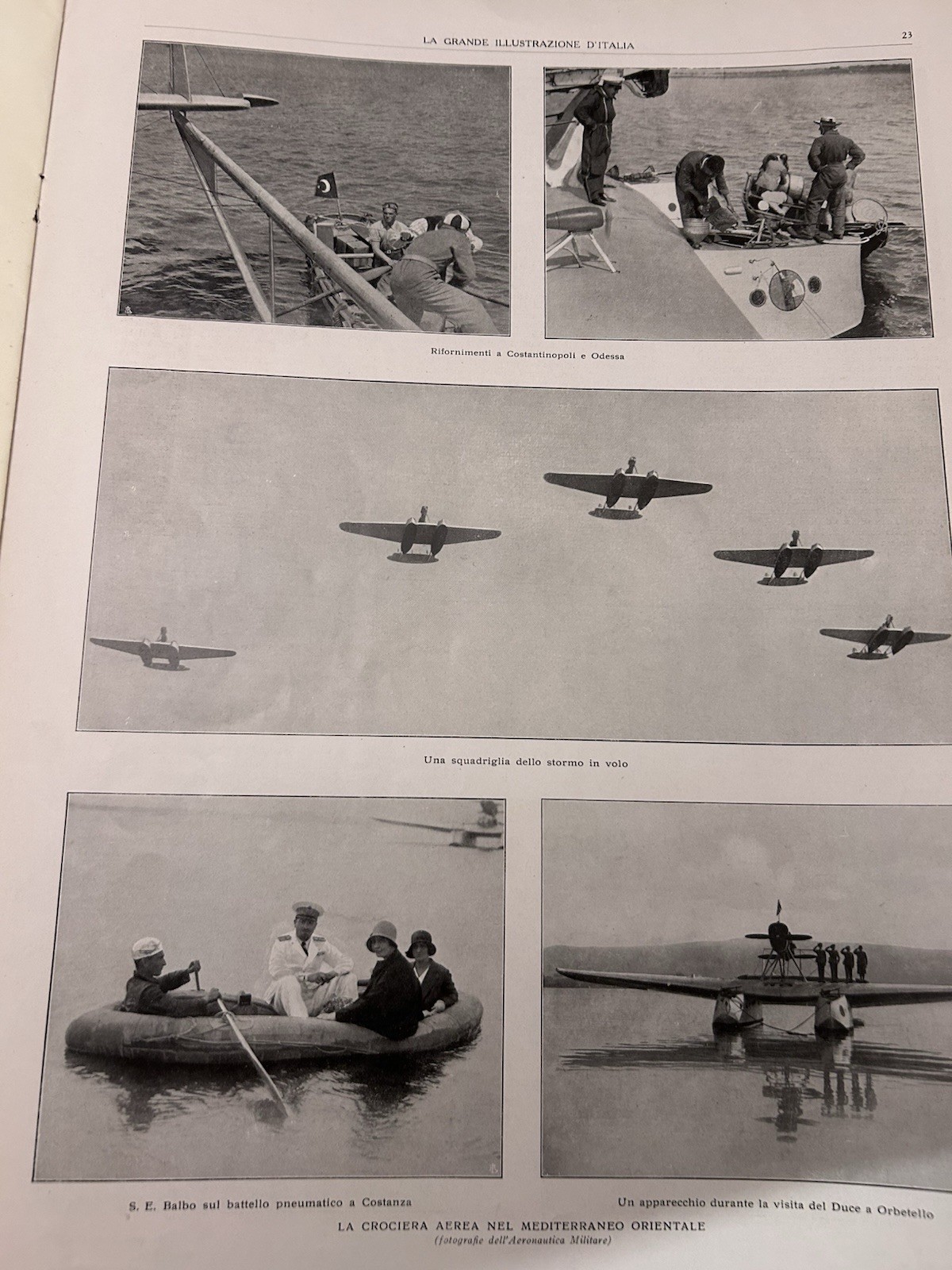July 1929 La Grande Illustrazione Italy Newspaper Swimsuit Seaplane Women Fashio