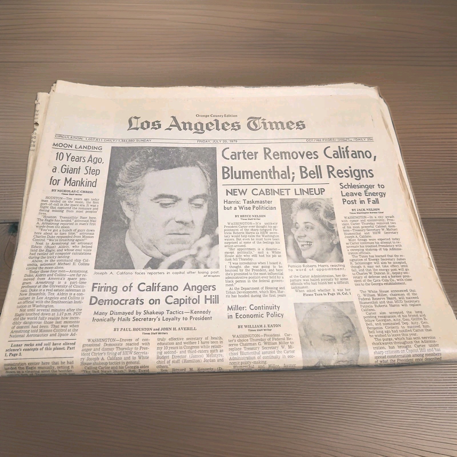 LOS ANGELES TIMES JULY 20 1979 COMPLETE ORIGINAL HUGE NEWSPAPER