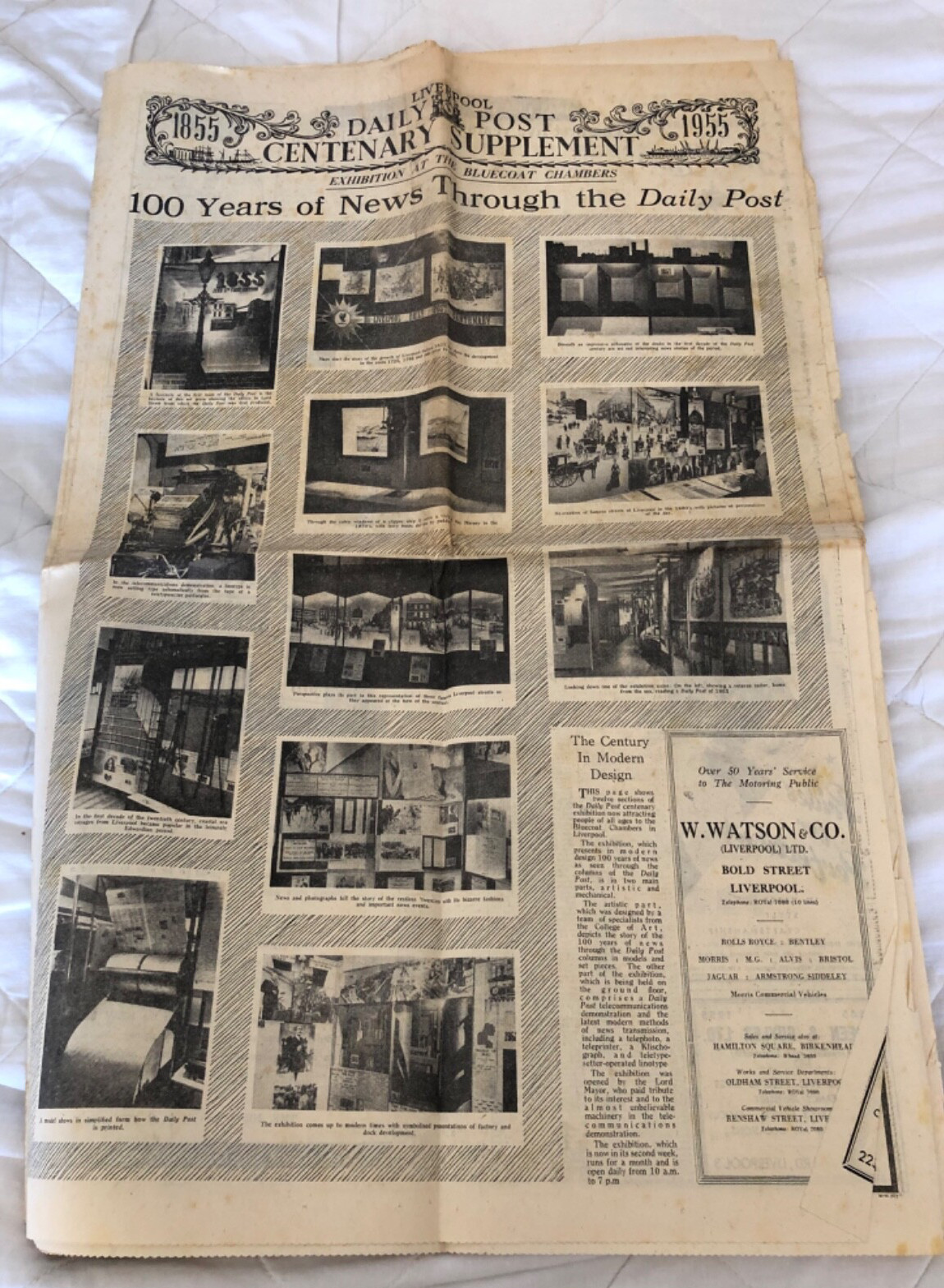 Liverpool Daily Post, 1855-1955 Centenary supplement, souvenir