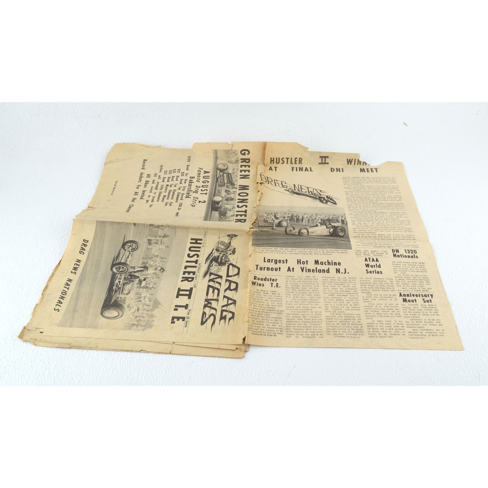 Drag News Aug 7 1959 Vol 5 No 18 Hustler II NHRA Drag Racing Newspaper