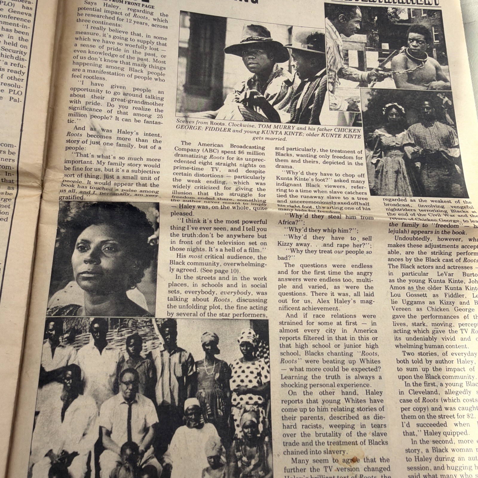 THE BLACK PANTHER PARTY NEWSPAPER – FEBRUARY 5, 1977 Huey Newton ROOTS TV Show
