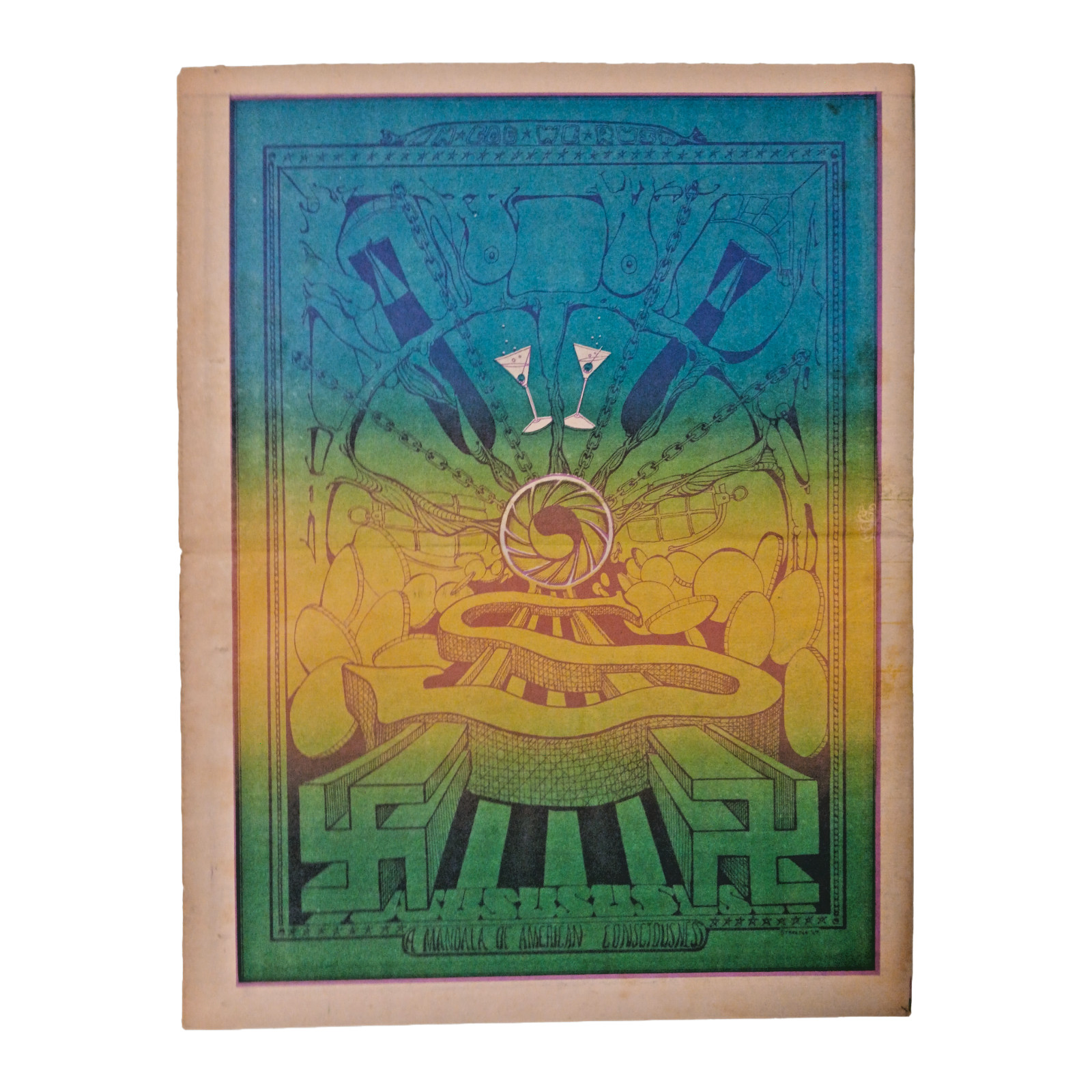 Haight Ashbury Maverick Vol 1 No 7 1967 Rainbow Newspaper Ganesha Psychedelic