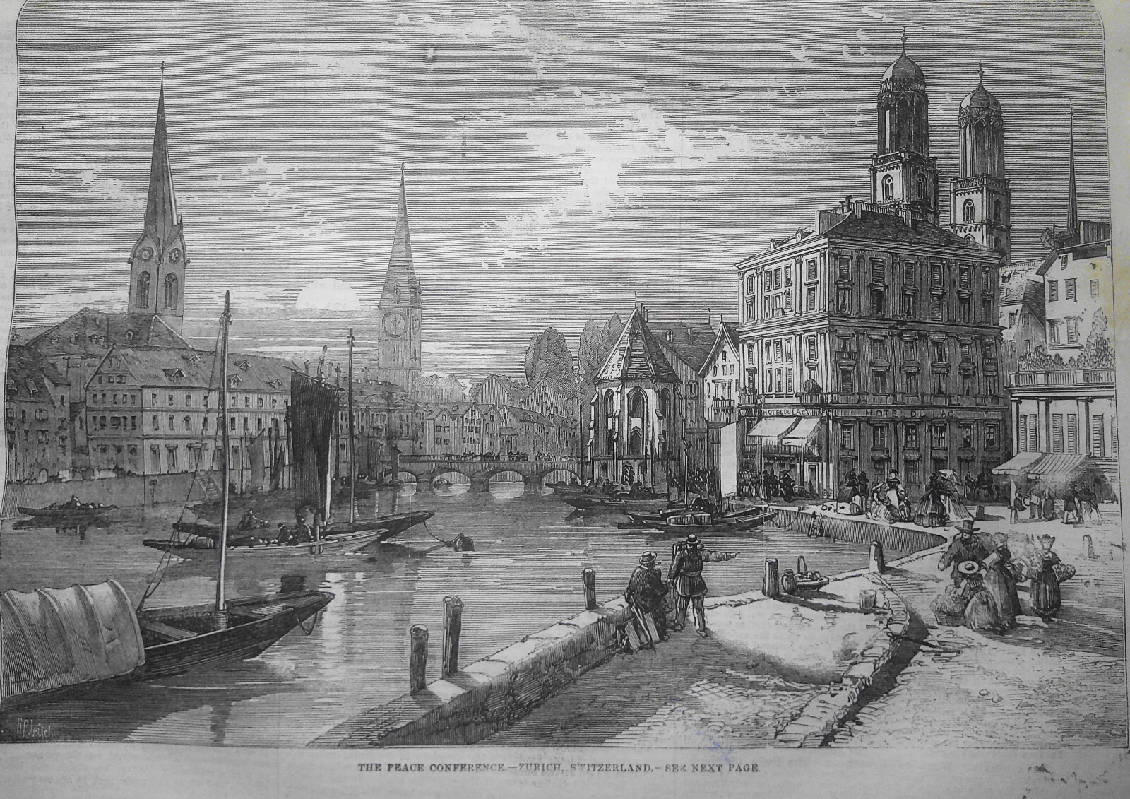 Illustrated London News, August 6, 1859. Peace Conference, Zurich; General Vinoy
