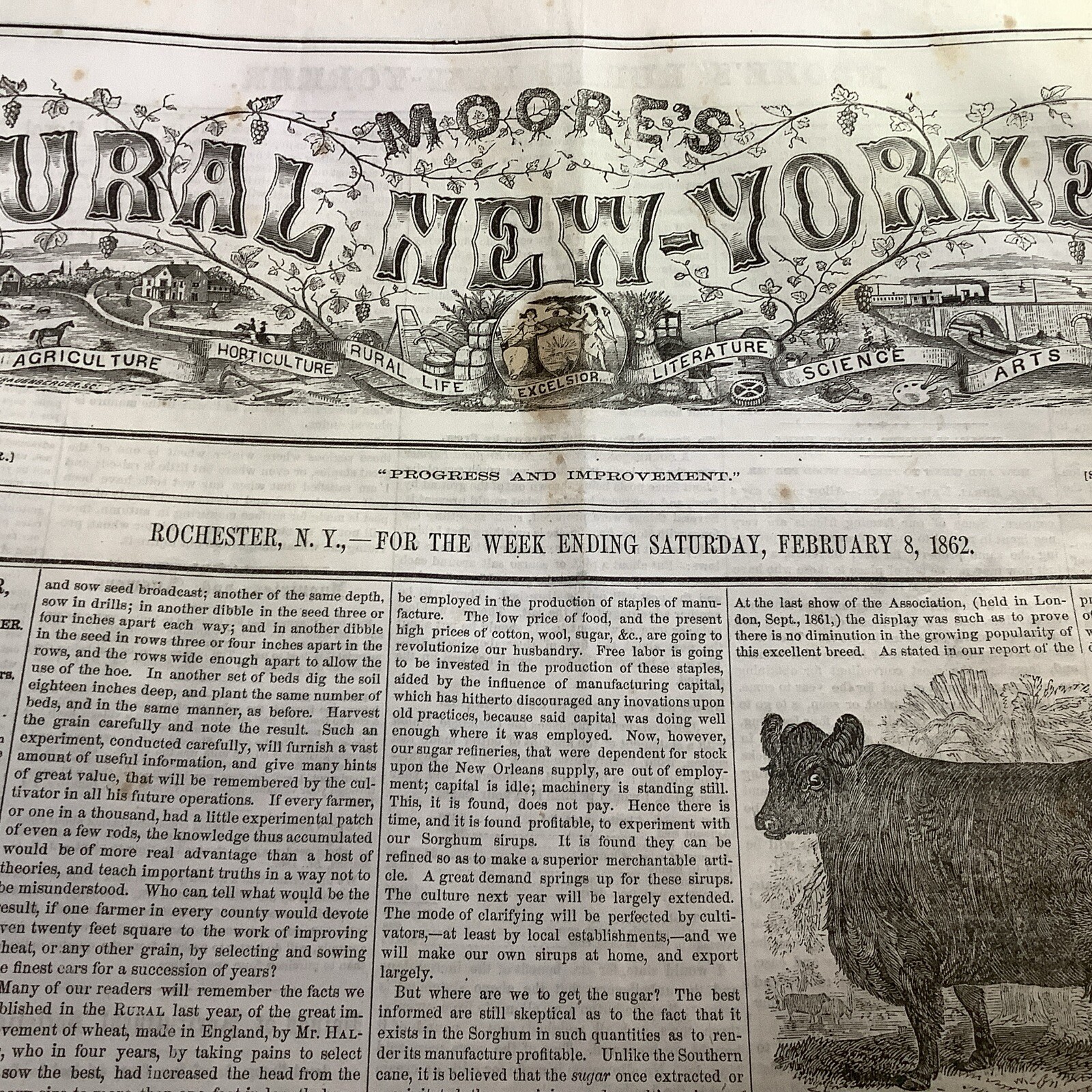 1862 CIVIL WAR NEWSPAPER ~ WITH 2 FULL PAGES OF GREAT CIVIL WAR CONTENT
