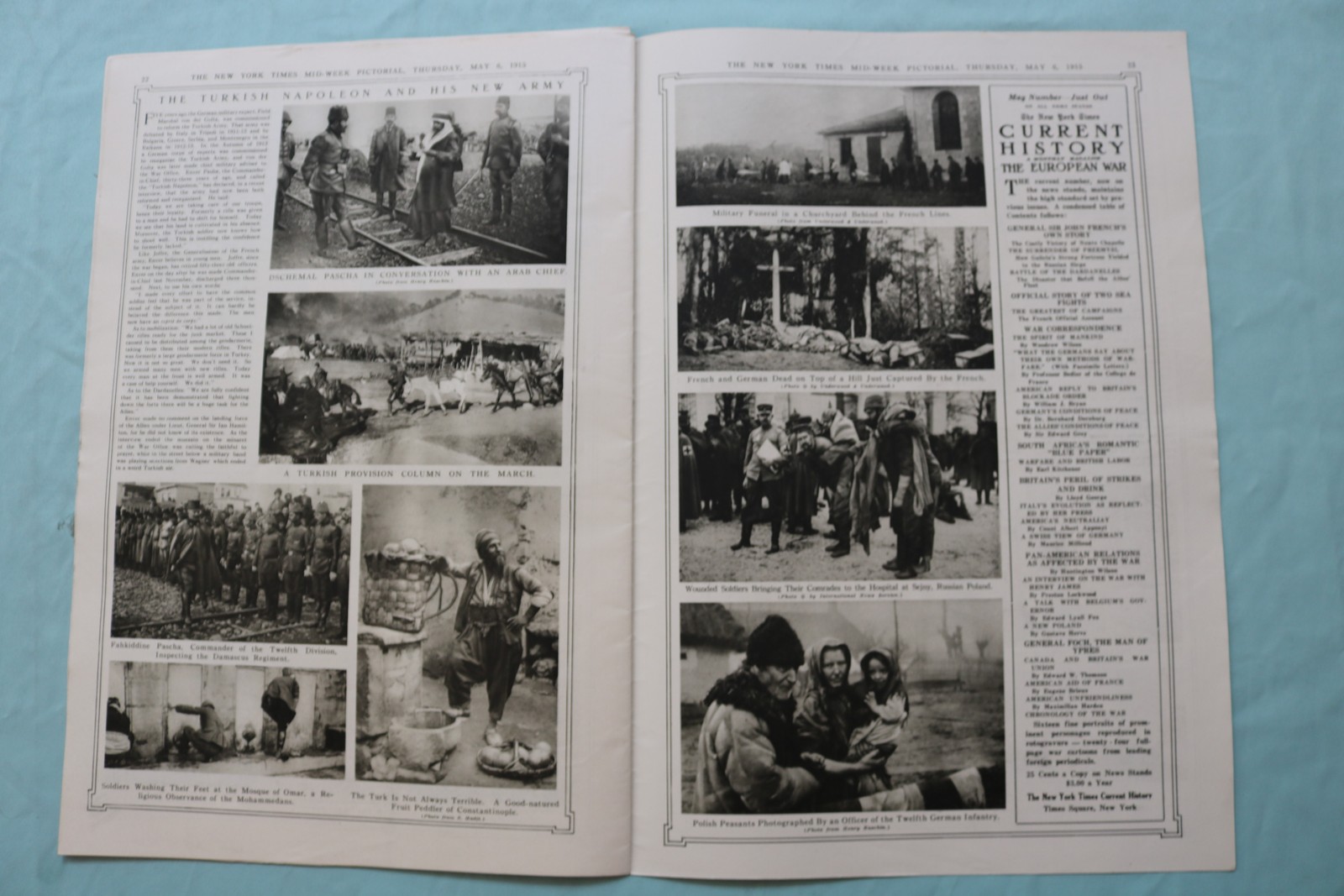 1915 MAY 6 NEW YORK TIMES MID-WEEK PICTORIAL WAR EXTRA- FRENCH INFANTRY -NP 9127